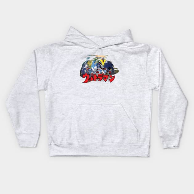 Ultraman Cartoon TV Show Kids Hoodie by AqlShop